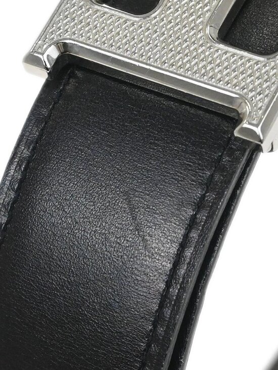 Hermes Black Box Calf Togo Constance Guilloche Reversible Belt main image 11